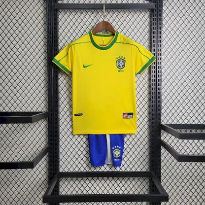 1994 Retro Kids Size Brazil Home Soccer Jersey
