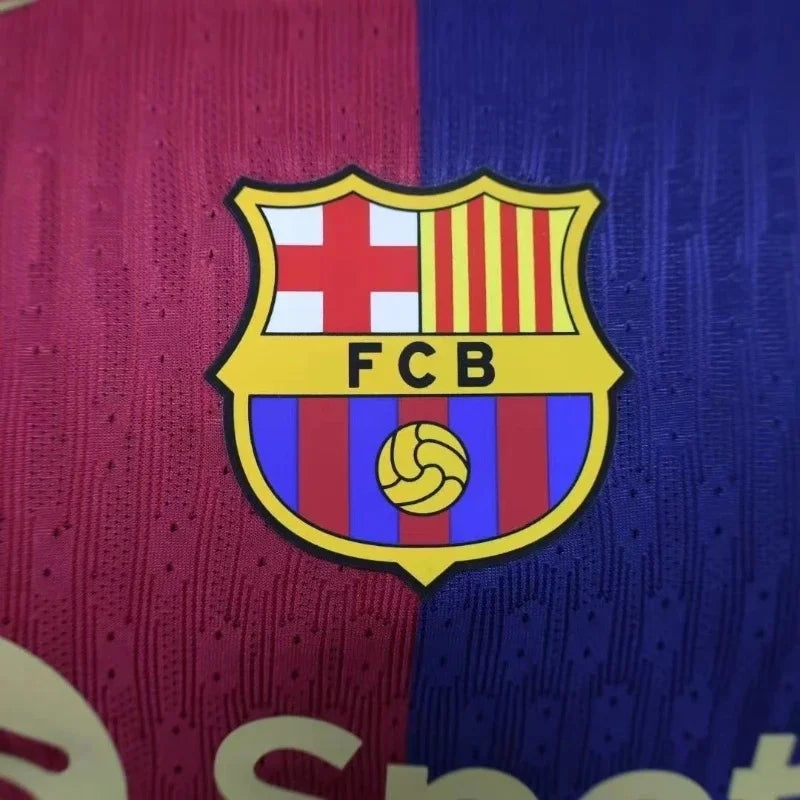2024/2025 Long Sleeve Player Version Barcelona Home Jersey
