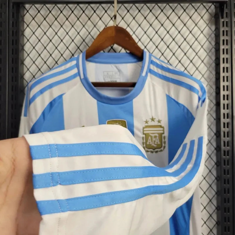 2024 Long Sleeve Argentina Home Soccer Jersey