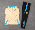 2024 Argentina Half-Pull Training Suit Khaki Football Shirt Set