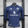 2024/2025 Long Sleeve Player Version Manchester United Away Football Shirt