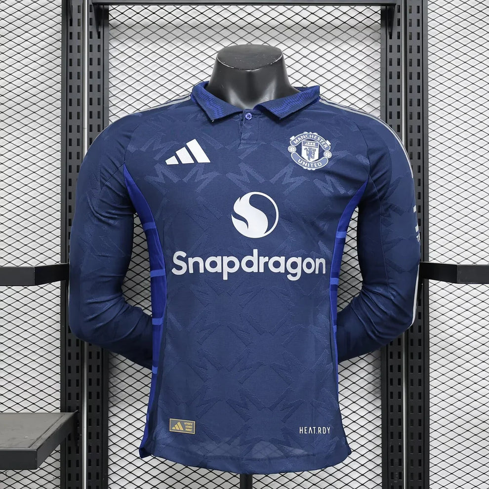 2024/2025 Long Sleeve Player Version Manchester United Away Football Shirt