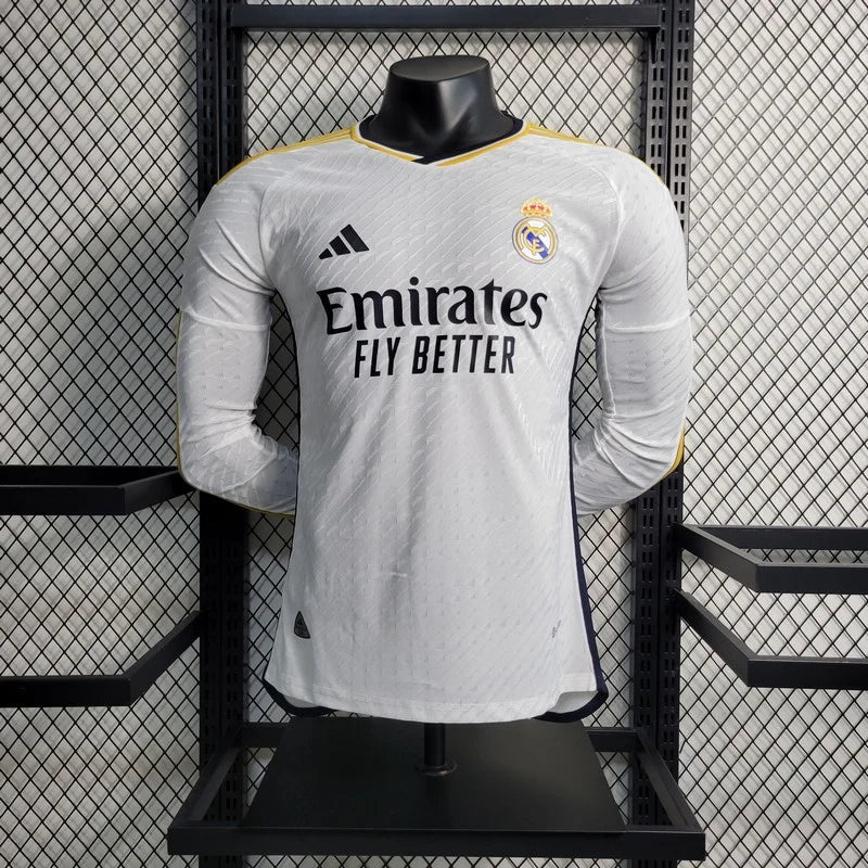 2023/2024 Long Sleeve Real Madrid Home Football Shirt- Player Version