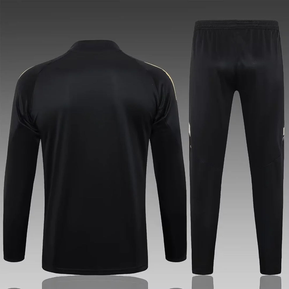 2024/2025 Real Madrid Half-Pull Tracksuit Black
