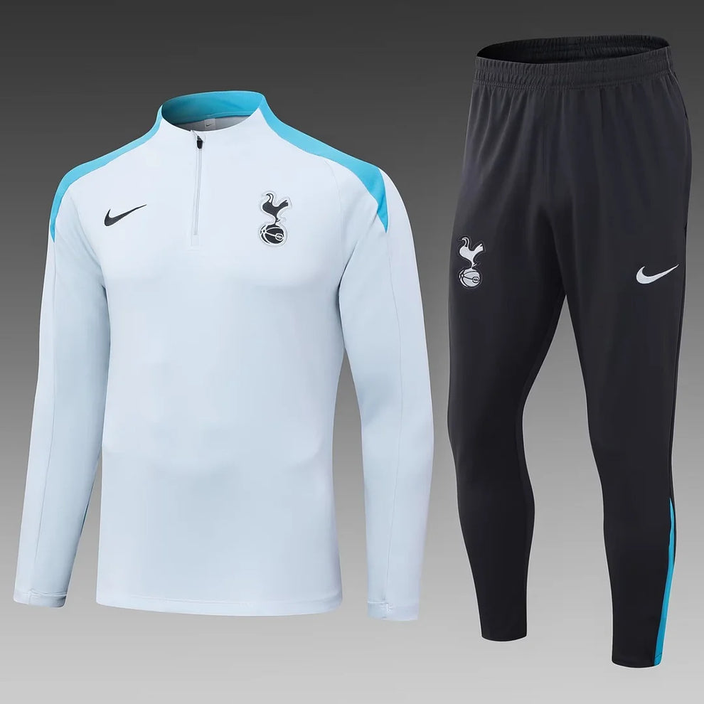 2024/2025 Tottenham Half-Pull Tracksuit Light Grey