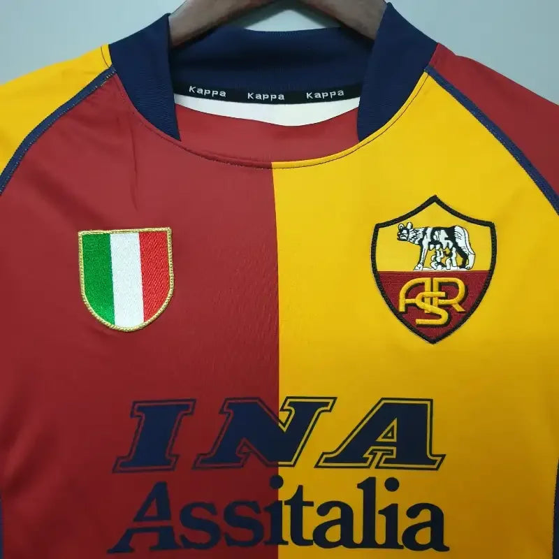 2001/2002 Retro Roma Home Soccer Jersey