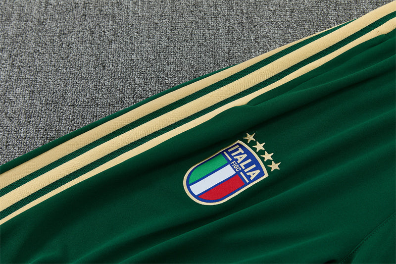 2026/2027 Italy Half Zipper White Green Tracksuit