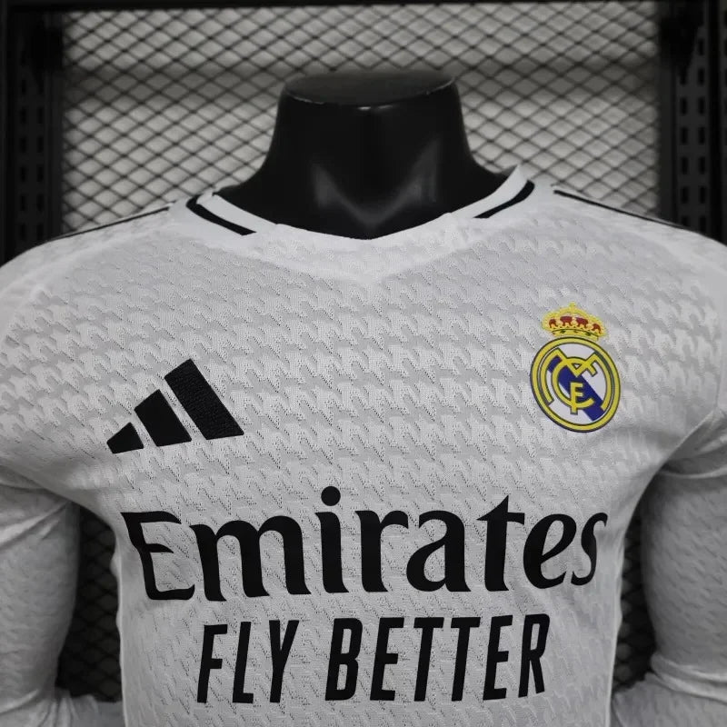 2024/2025 Long Sleeve Real Madrid Home Football Shirt- Player Version