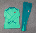 2024 Portugal Half-Pull Tracksuit Green Football Jersey