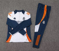 2024/2025 Real Madrid Half-Pull Tracksuit White-Black