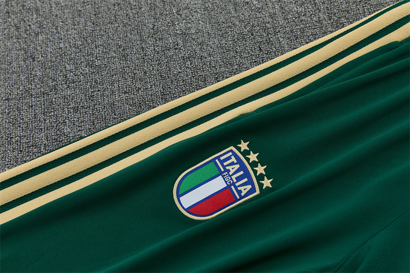 2026/2027 Italy Half Zipper Green White Tracksuit