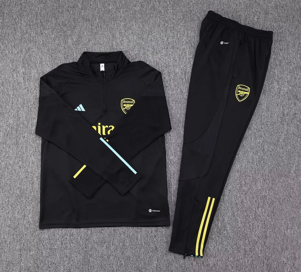 2023/2024 Arsenal Half-Pull Tracksuit Black