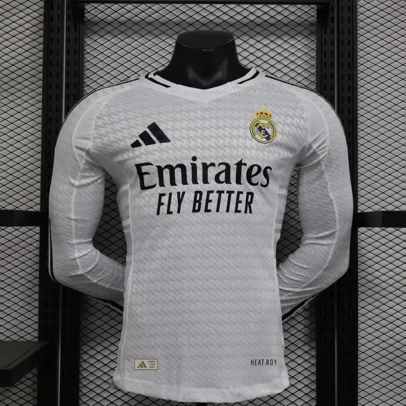 2024/2025 Long Sleeve Real Madrid Home Football Shirt- Player Version