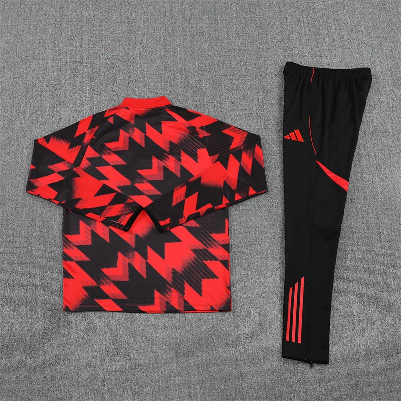 2025/2026 Manchester United Half-Pull Red Tracksuit