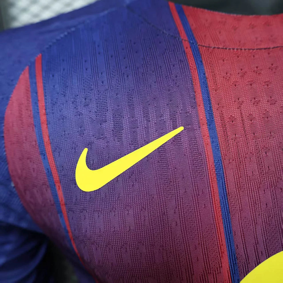 2025/2026 Player Version Long Sleeve Barcelona Home Football Shirt