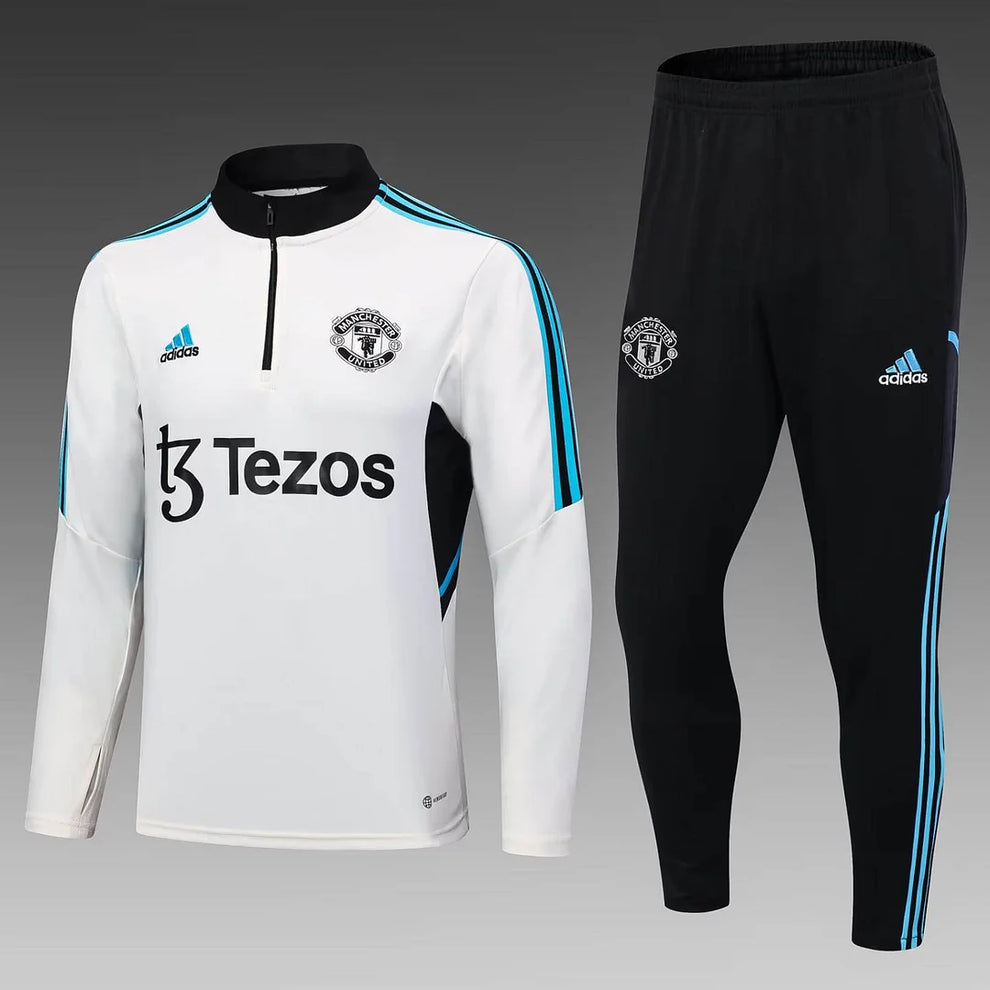 2023/2024 Manchester United Half-Pull Tracksuit White