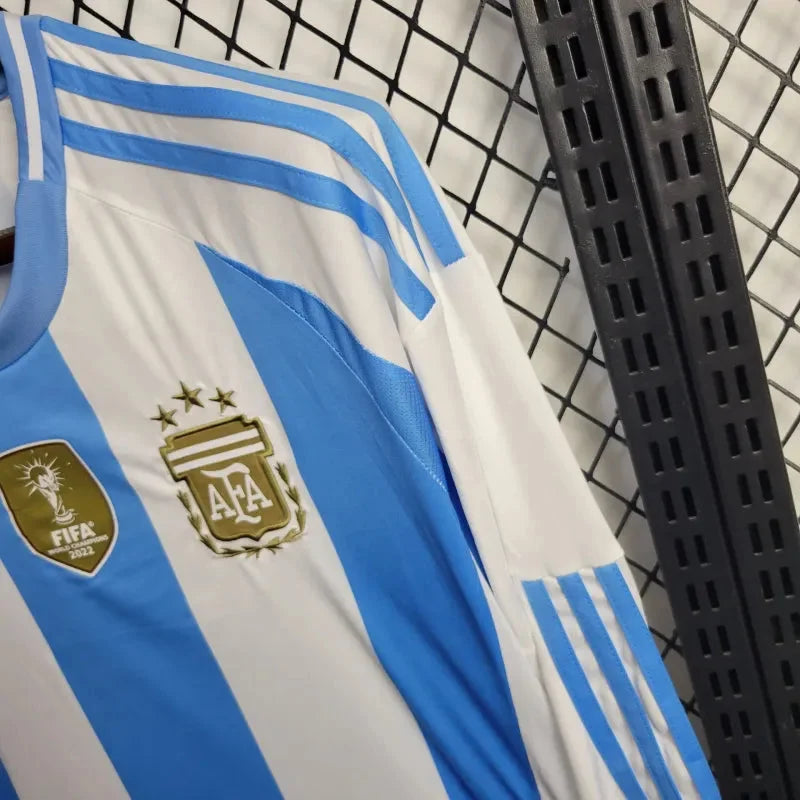 2024 Long Sleeve Argentina Home Soccer Jersey