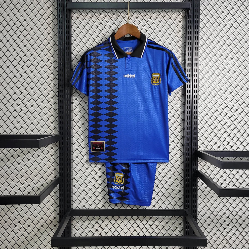 1994 Retro Argentina Away Football Shirt Kids Size