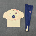 2025/2026 Barcelona Beige Half-Pull Tracksuit