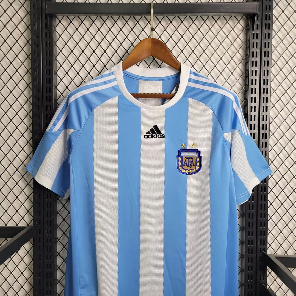 2010 Retro Argentina Home Football Shirt