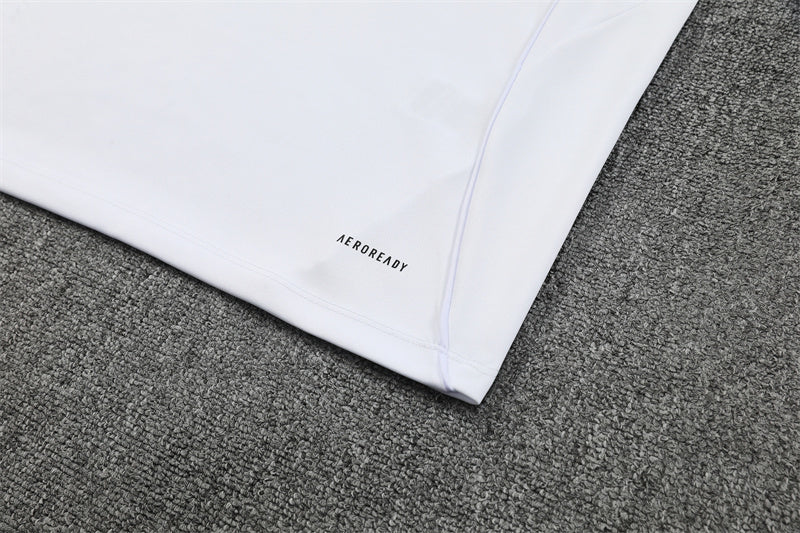 2025/2026 Real Madrid Half-Pull White and Blue Tracksuit