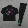 2023/2024 Bayern Munich Half-Pull Tracksuit Black Football Shirt