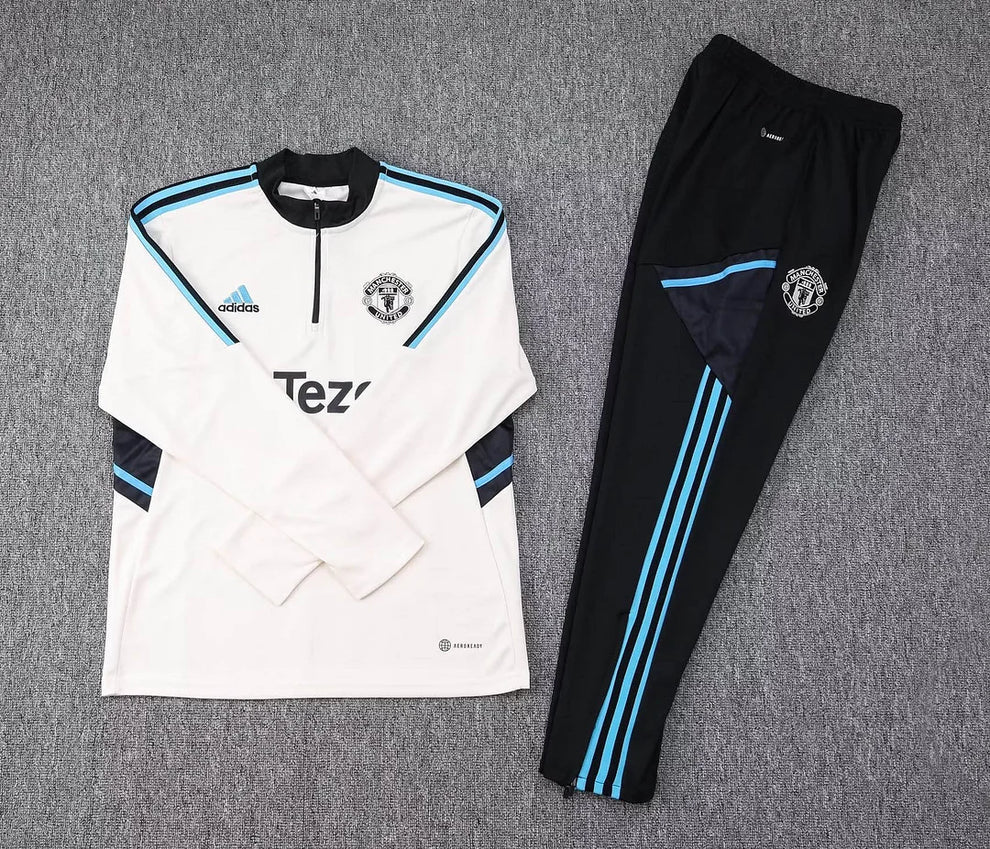 2023/2024 Manchester United Half-Pull Tracksuit White