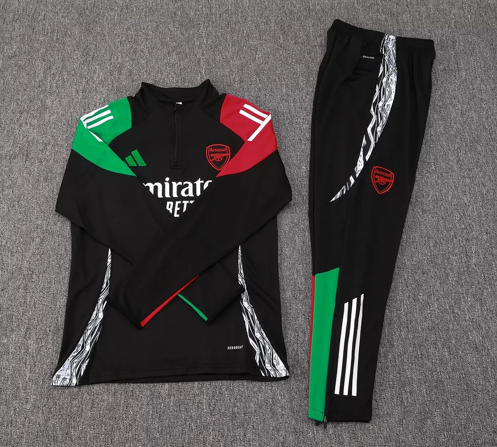 2024/2025 Arsenal Half-Pull Tracksuit Black