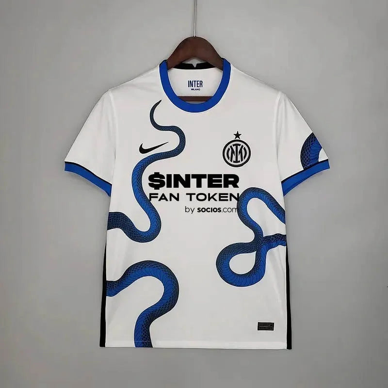 Internazionale Milan Football Jersey White 2021/2022 Retro