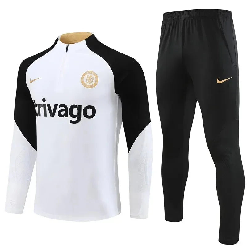 2023/2024 Chelsea Half-Pull Tracksuit White