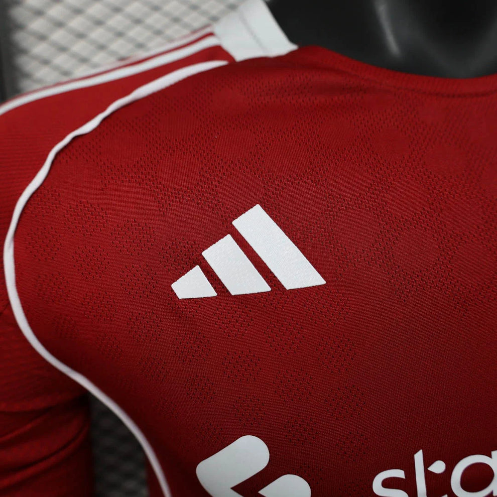 2025/2026 Player Version Long Sleeve Liverpool Home Football Shirt