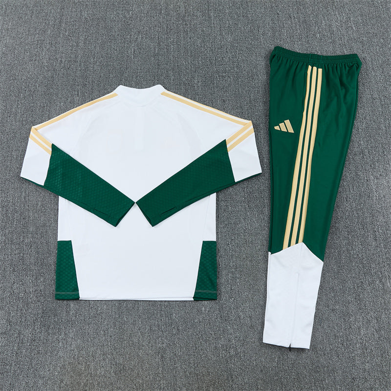2026/2027 Italy Half Zipper White Green Tracksuit