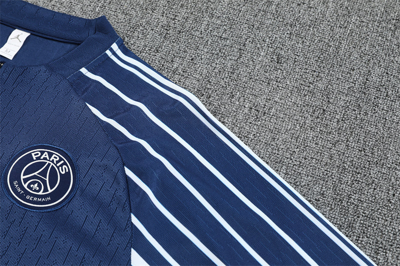 2025/2026 PSG Paris Saint-Germain Blue Half-Pull Tracksuit
