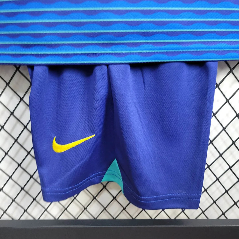 2024 Brazil Away Football Shirt Kids