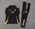 2024/2025 Real Madrid Half-Pull Tracksuit Black