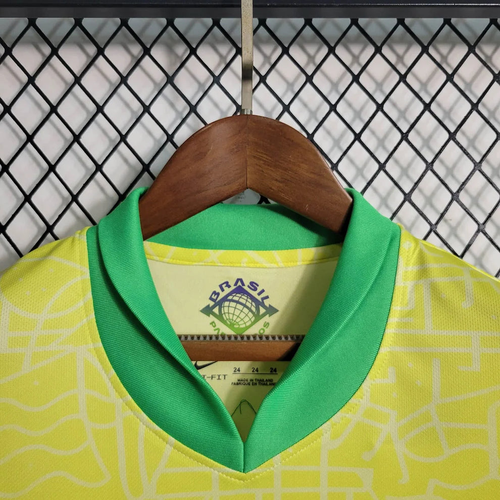 2024 Brazil Home Football Shirt Kids Size
