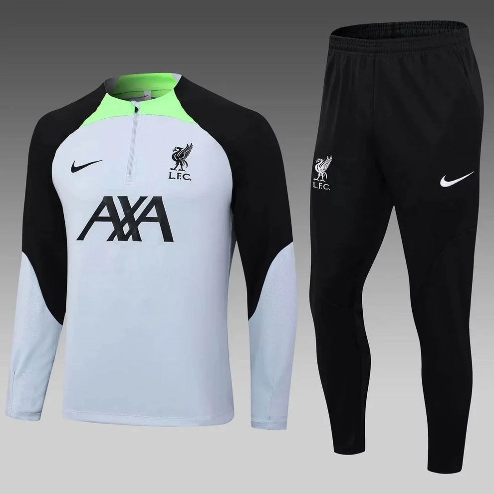 2023/2024 Liverpool Half-Pull Tracksuit Grey Jersey
