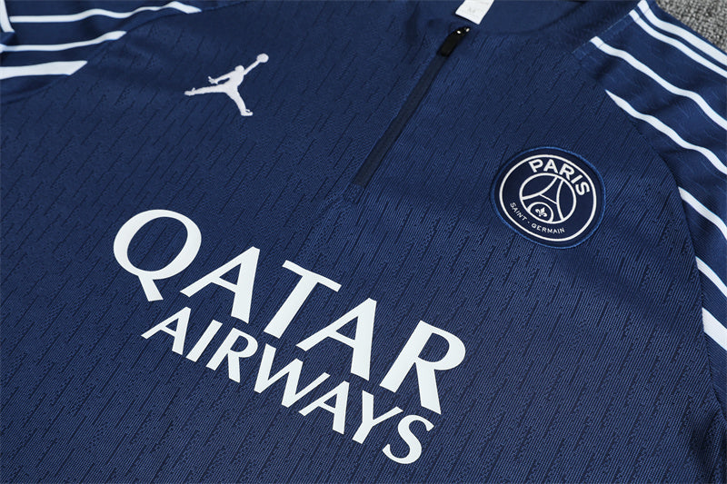 2025/2026 PSG Paris Saint-Germain Blue Half-Pull Tracksuit