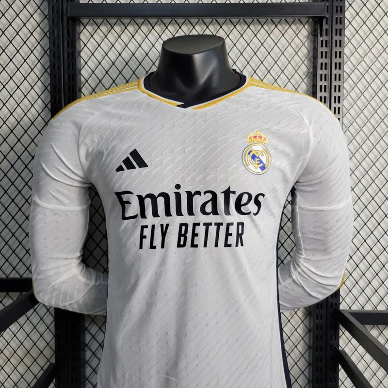 2023/2024 Long Sleeve Real Madrid Home Football Shirt- Player Version