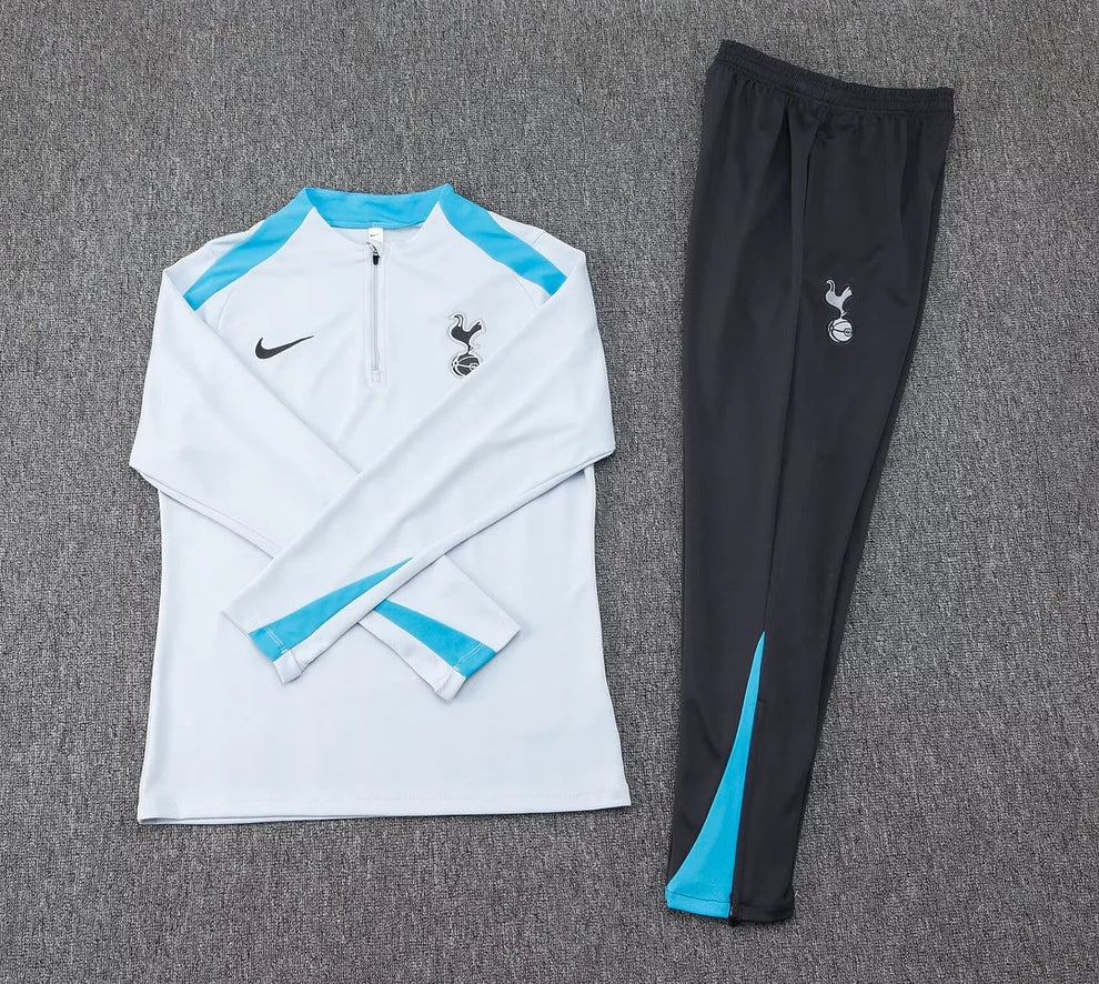 2024/2025 Tottenham Half-Pull Tracksuit Light Grey
