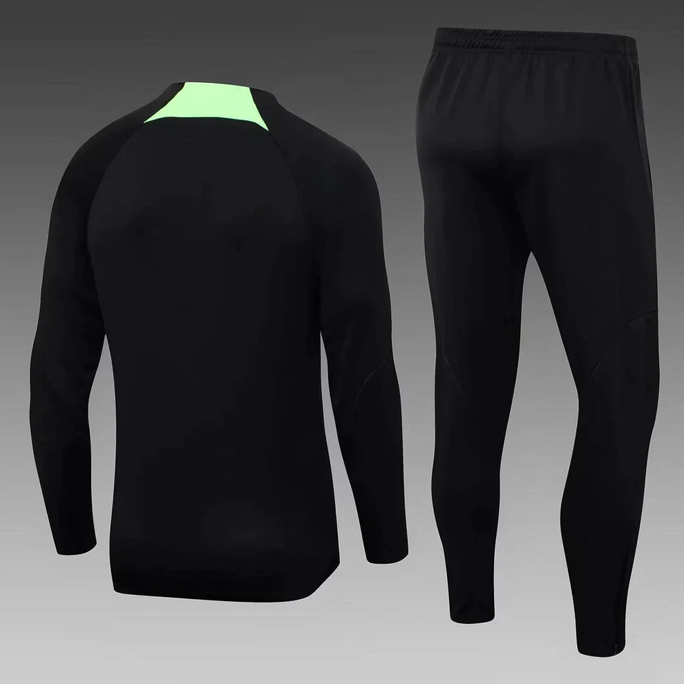 2023/2024 Liverpool Half-Pull Tracksuit Black Jersey