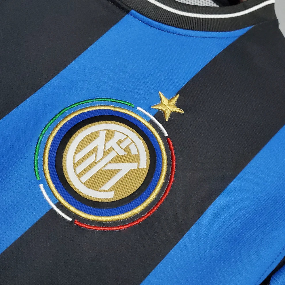 2009/2010 Retro Internazionale Milan Home UEFA Champions League Edition Football Jersey