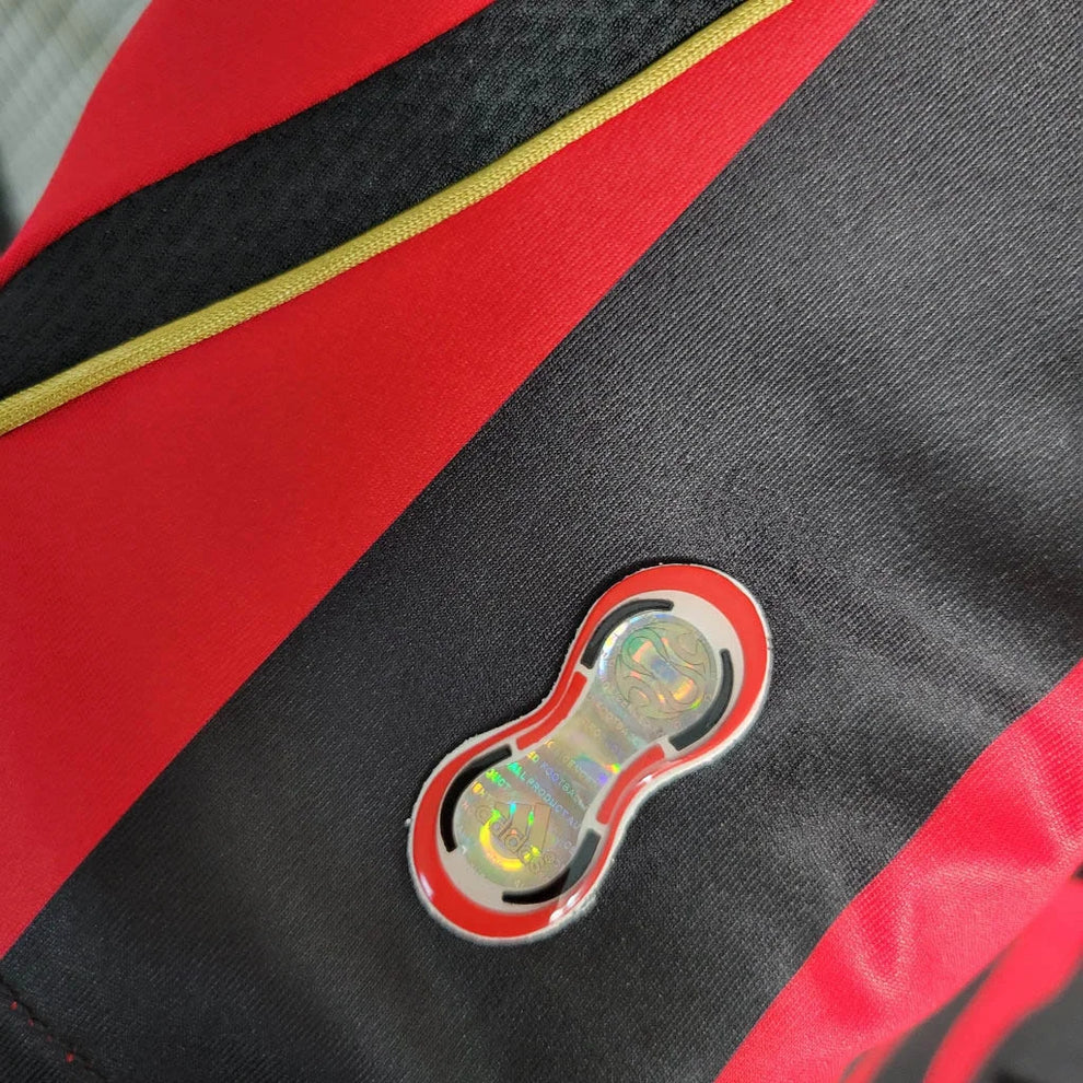 2006/2007 Retro Long Sleeve AC Milan Home Football Shirt