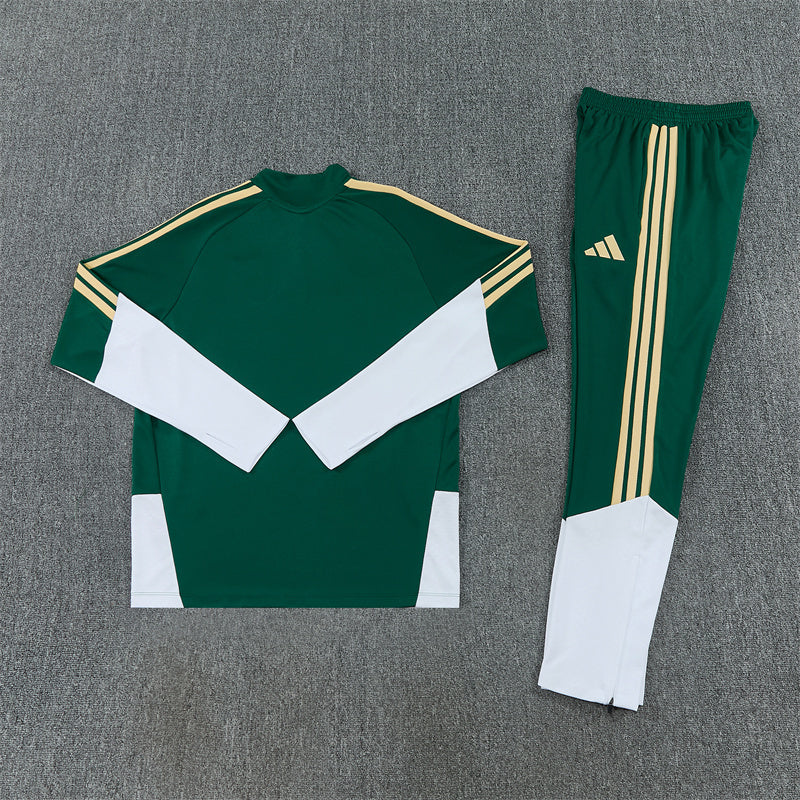 2026/2027 Italy Half Zipper Green White Tracksuit