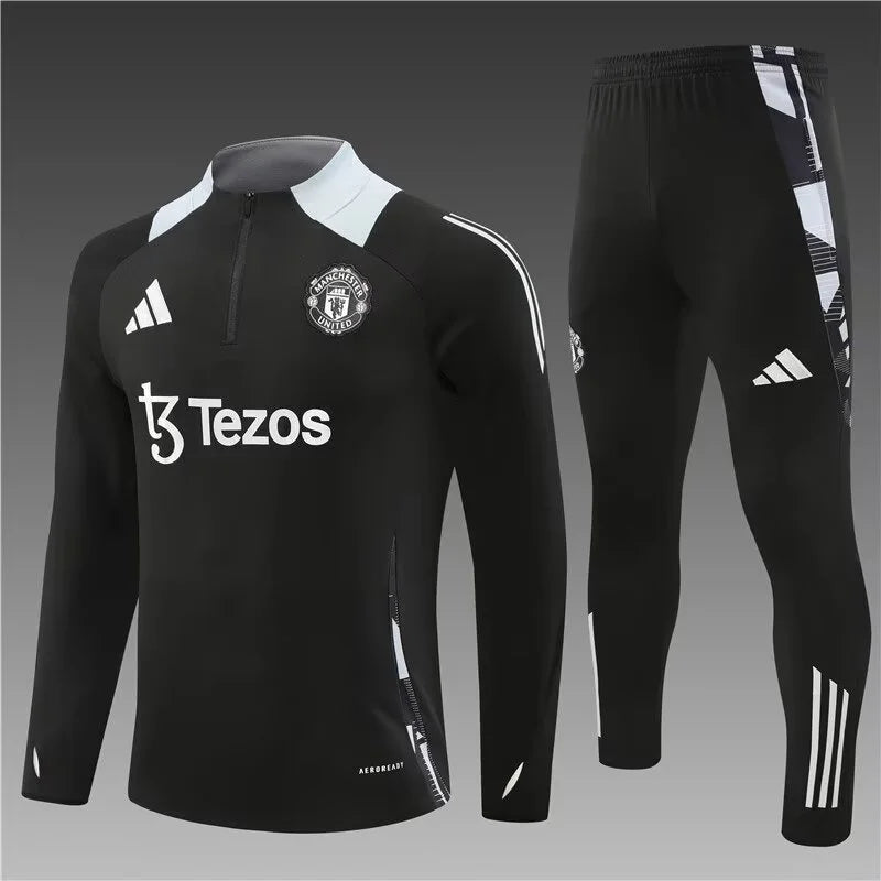 2024/2025 Manchester United Half-Pull Training Wear Black