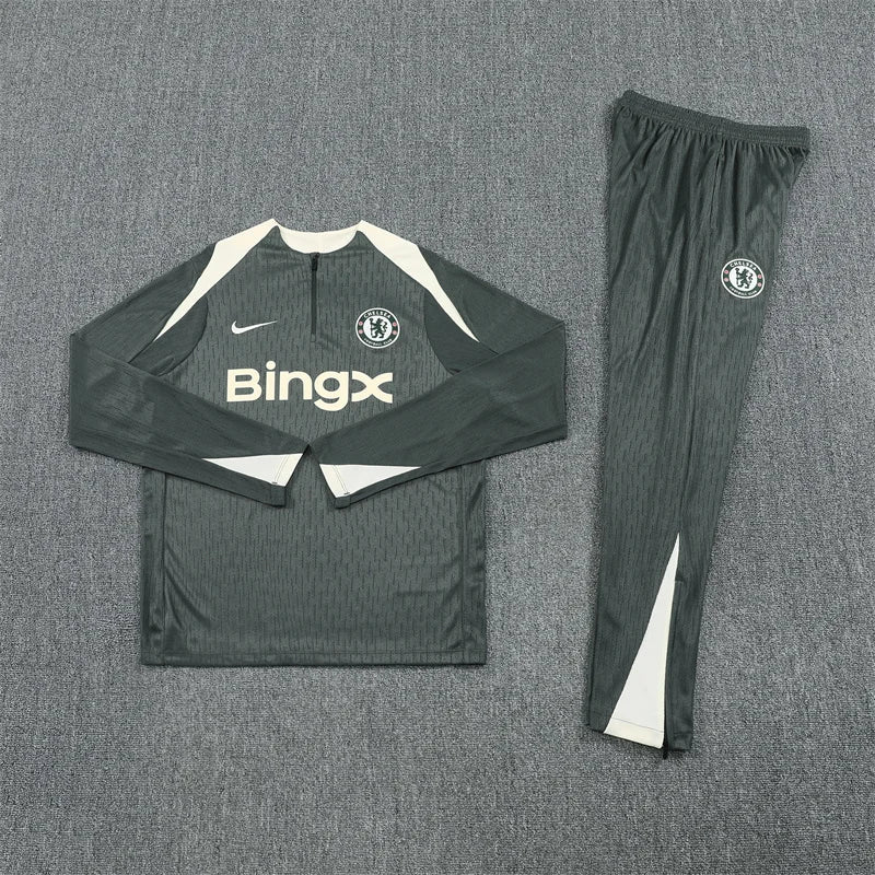 2025/2026 Chelsea Half-Pull Tracksuit Grey