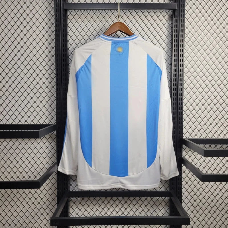 2024 Long Sleeve Argentina Home Soccer Jersey