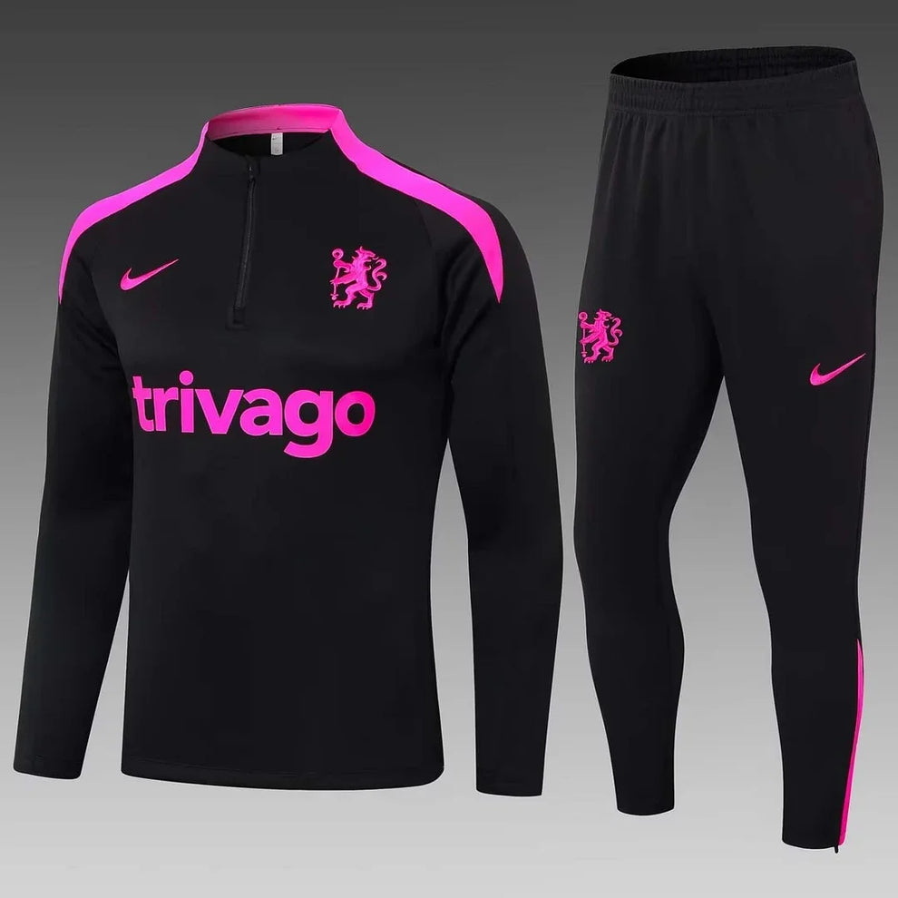 2024/2025 Chelsea Half-Pull Tracksuit Black