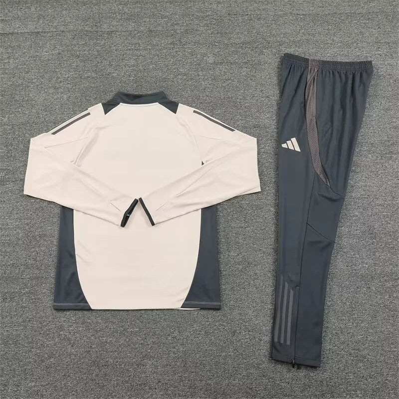 2024/2025 Real Madrid Half-Pull Tracksuit Light Yellow