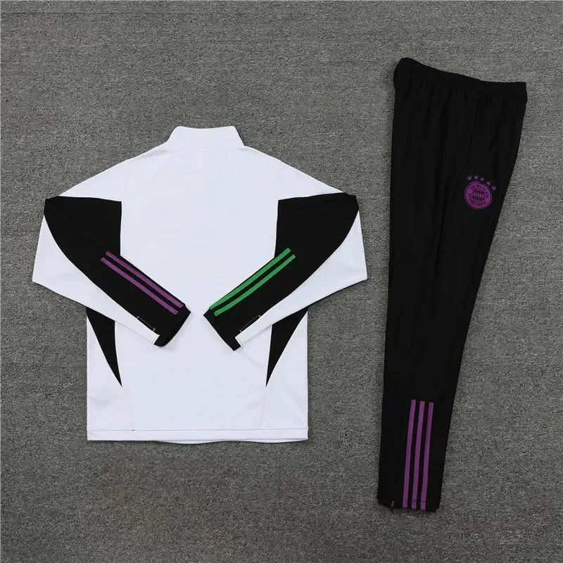 2023/2024 Bayern Munich Half-Pull Tracksuit White